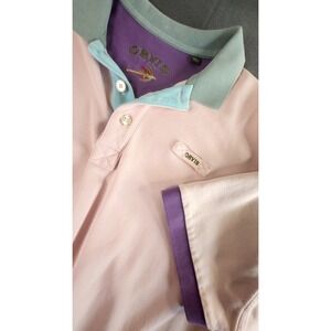 Orvis‎ Rugby Heavy Fly Polo shirt pink mens sz large